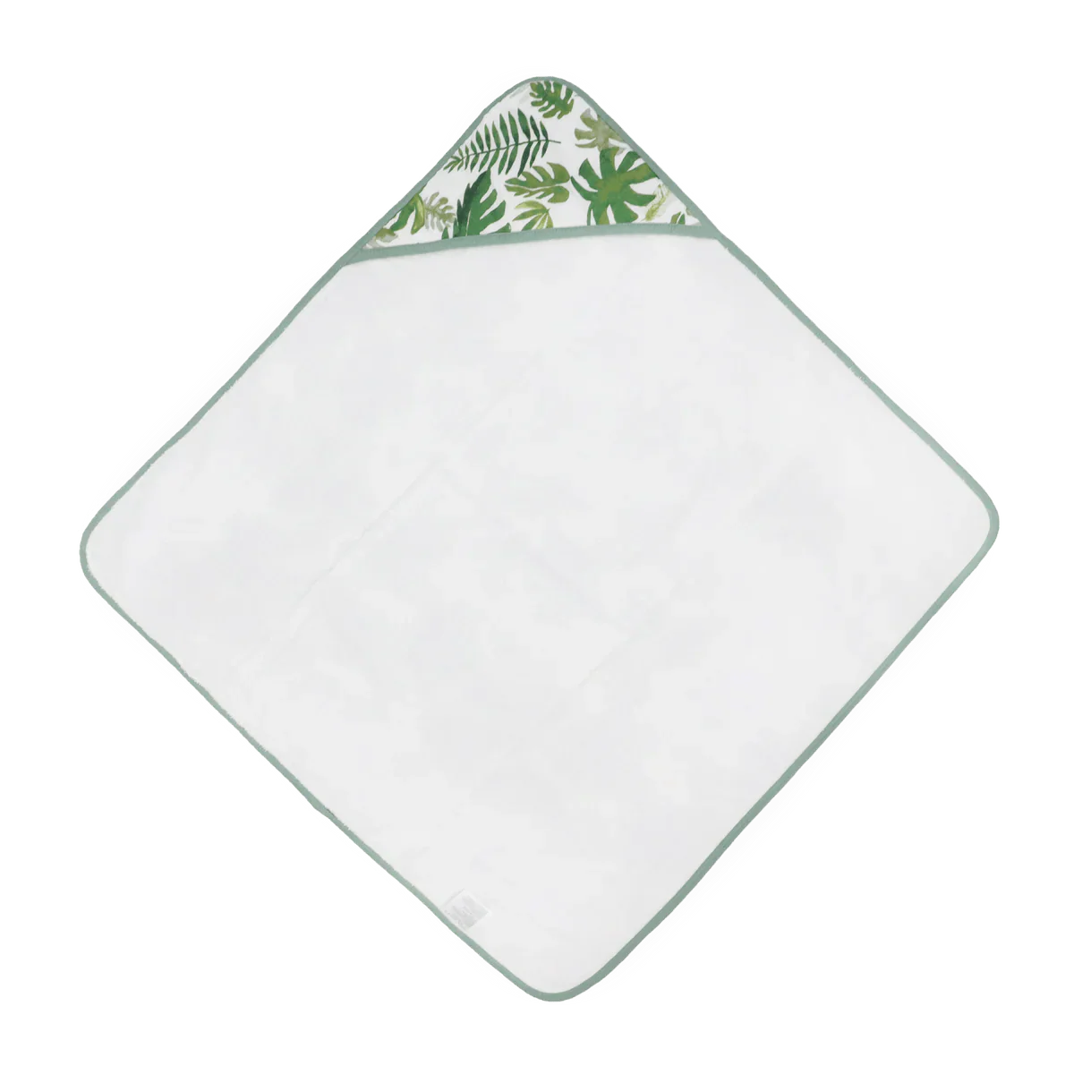 Infant Hooded Towel: Tropical Leaf - Image 4