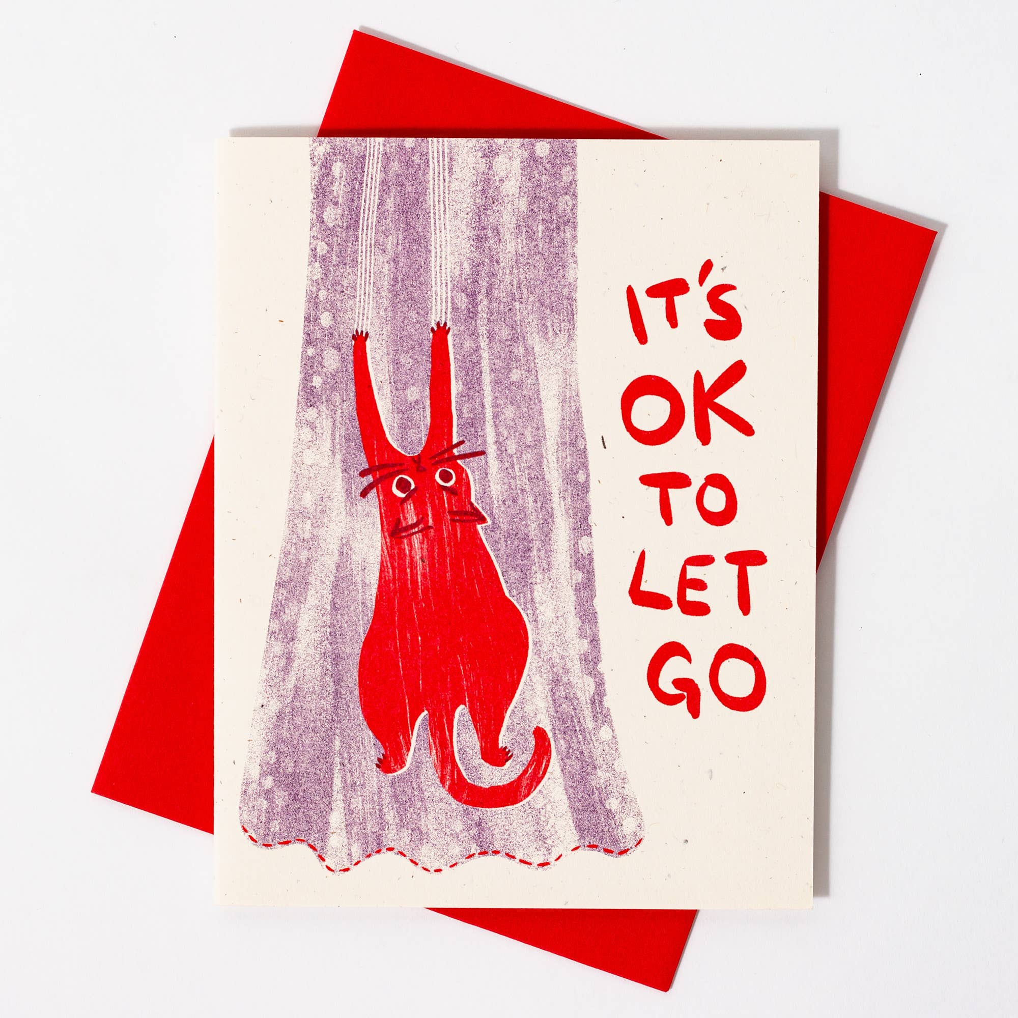 It's OK To Let Go Cat Encouragement Card - Image 3