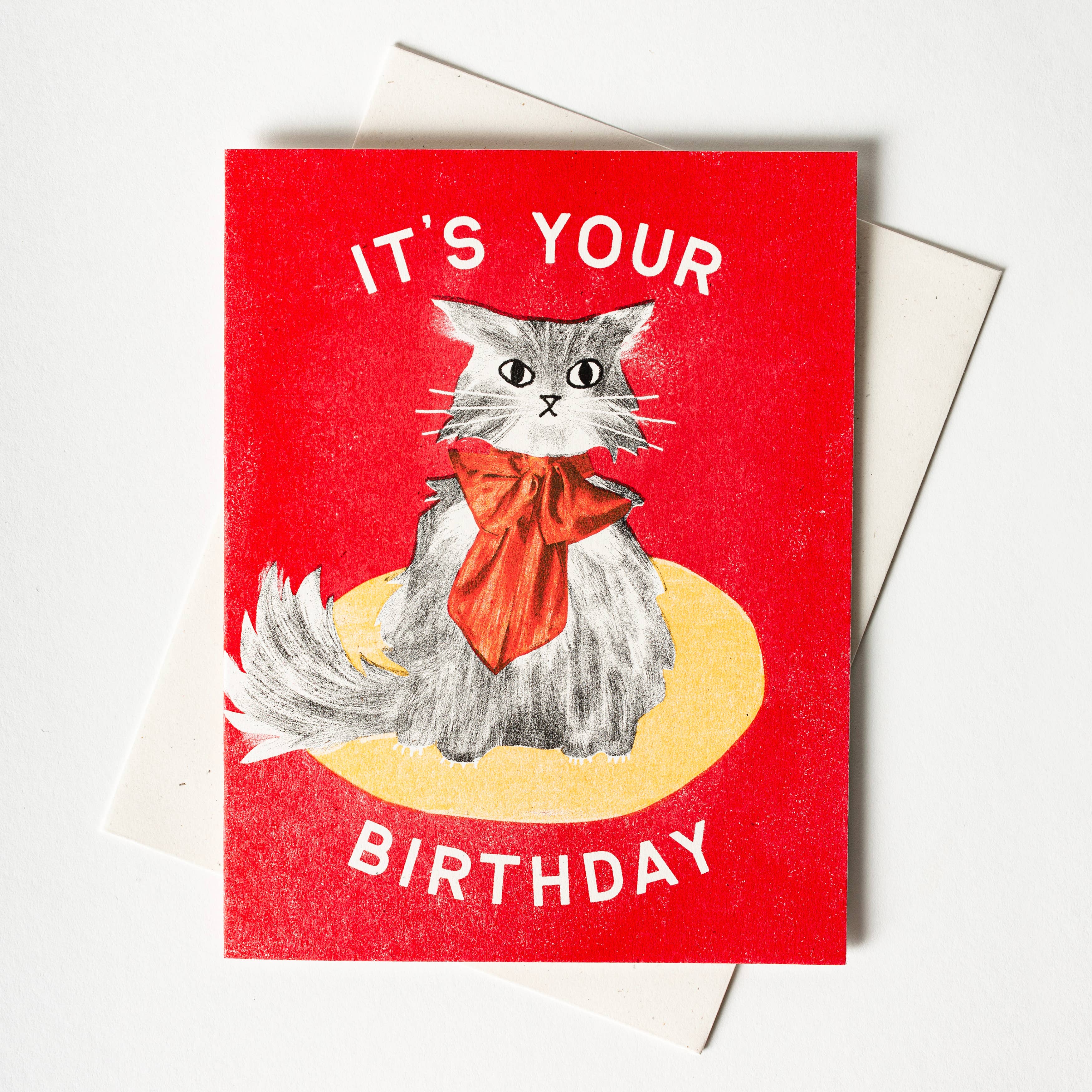 It's Your Birthday Bow Cat Card - Image 2