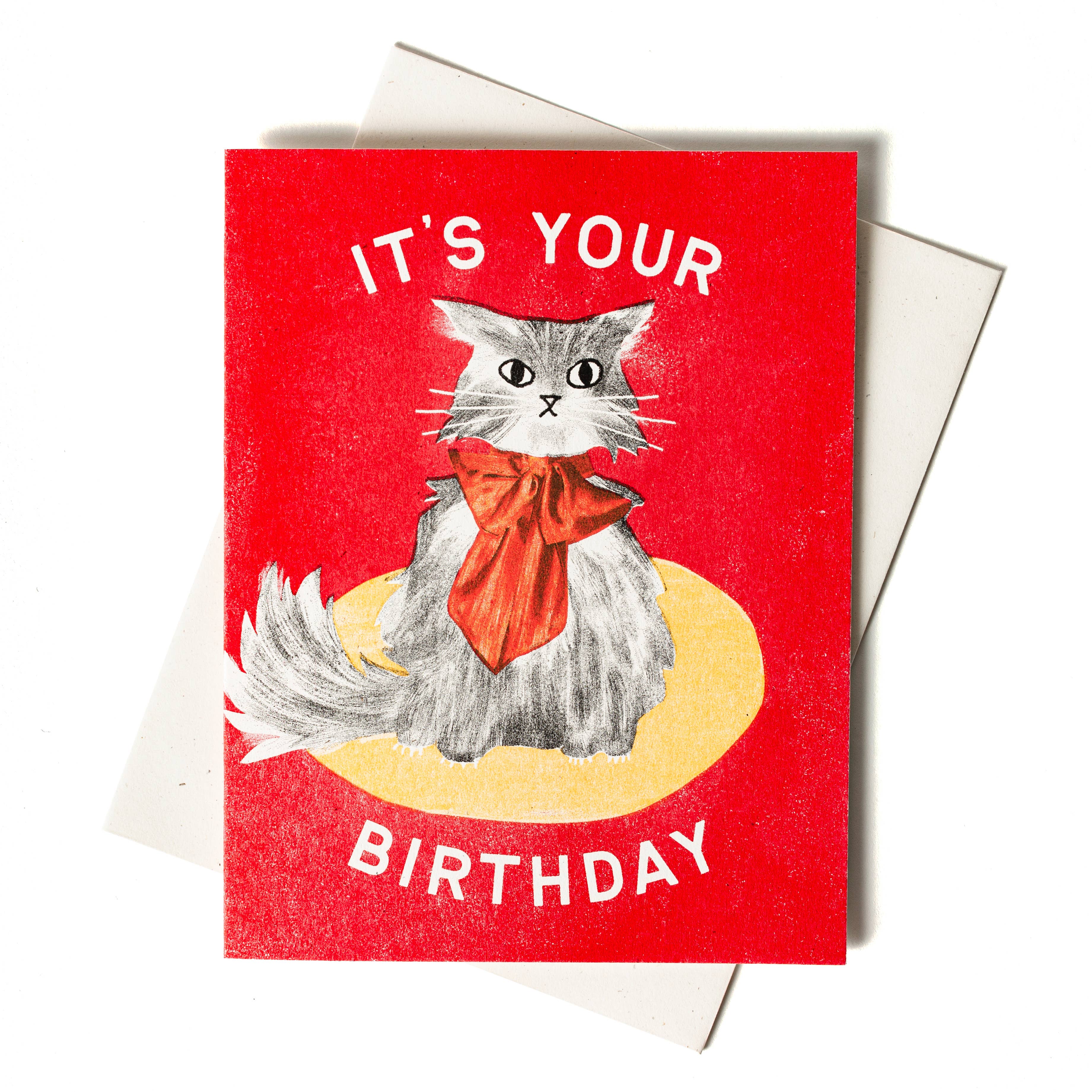 It's Your Birthday Bow Cat Card - Image 3