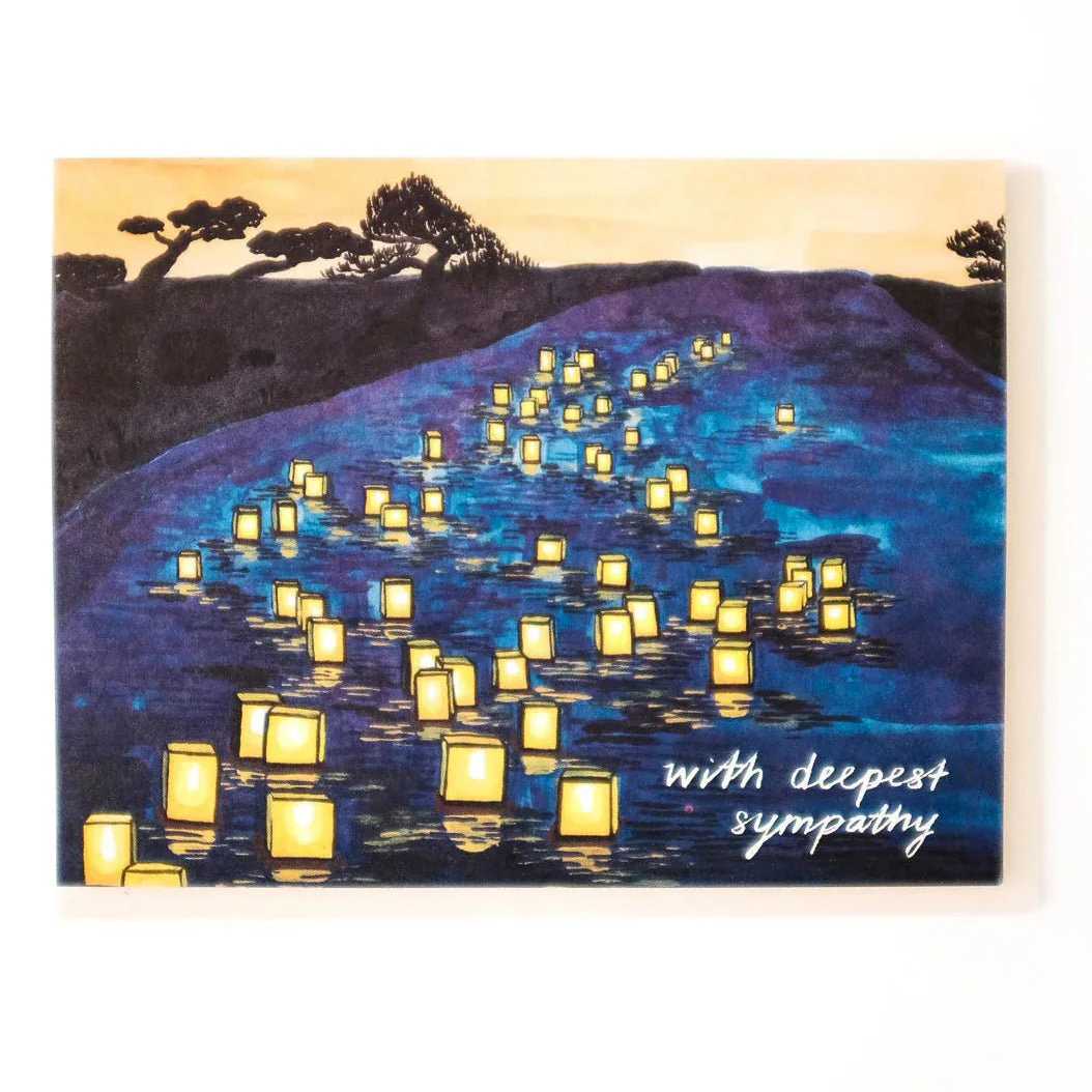 Japanese Lantern Sympathy Card