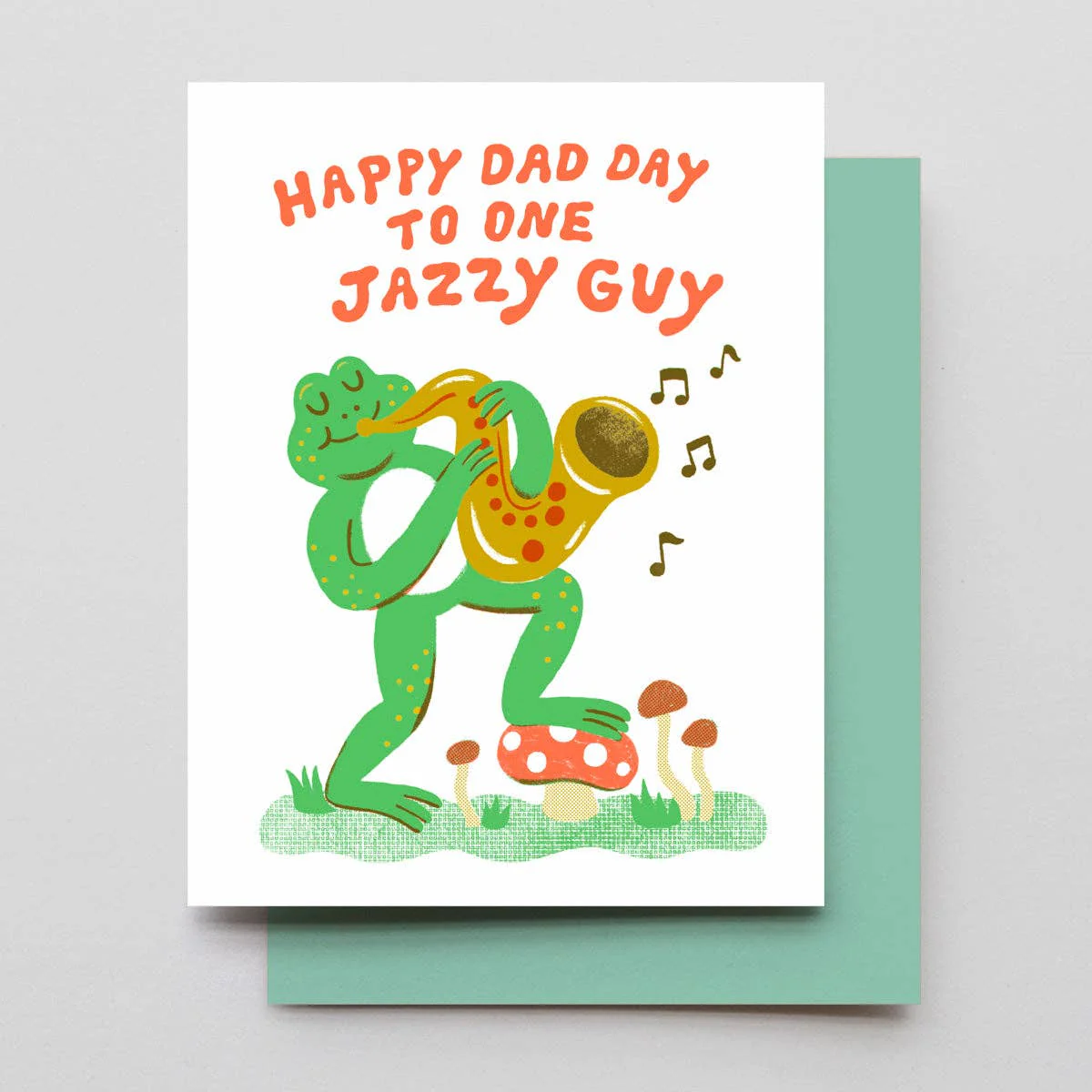 Jazzy Frog Father's Day Card