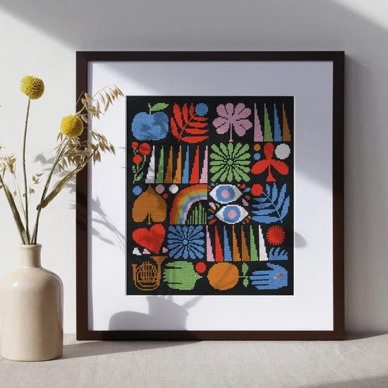 Joyful Grid Cross Stitch Kit - Image 2