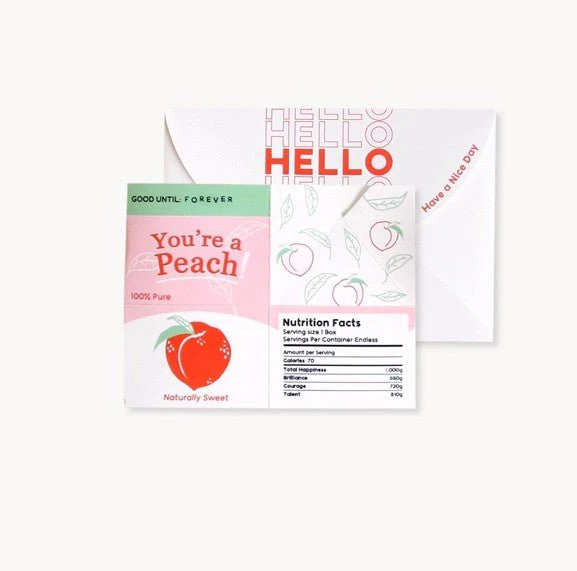 You're A Peach Juice Box Card - Image 2