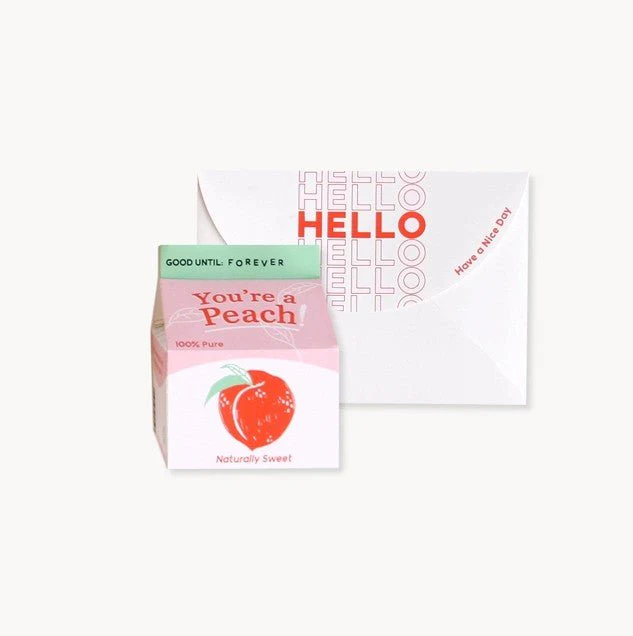 You're A Peach Juice Box Card - Image 3