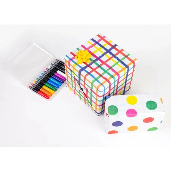 Eco Wrap: Jumbo Plaid/ Dot - Image 2