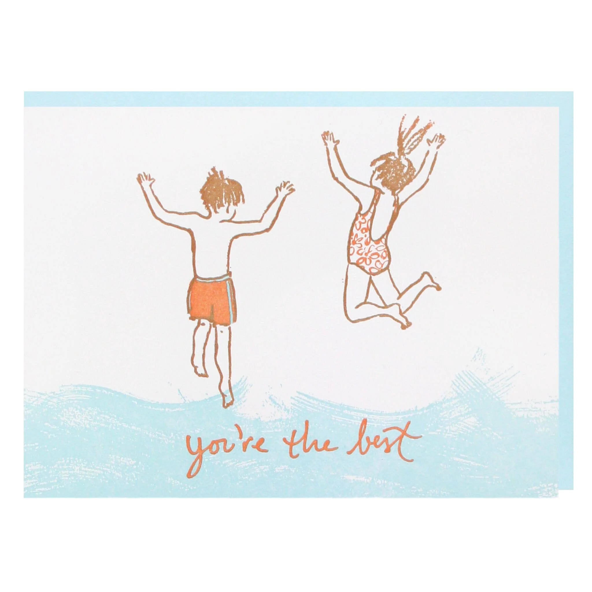 Jumping Into Lake Friendship Card - Image 2