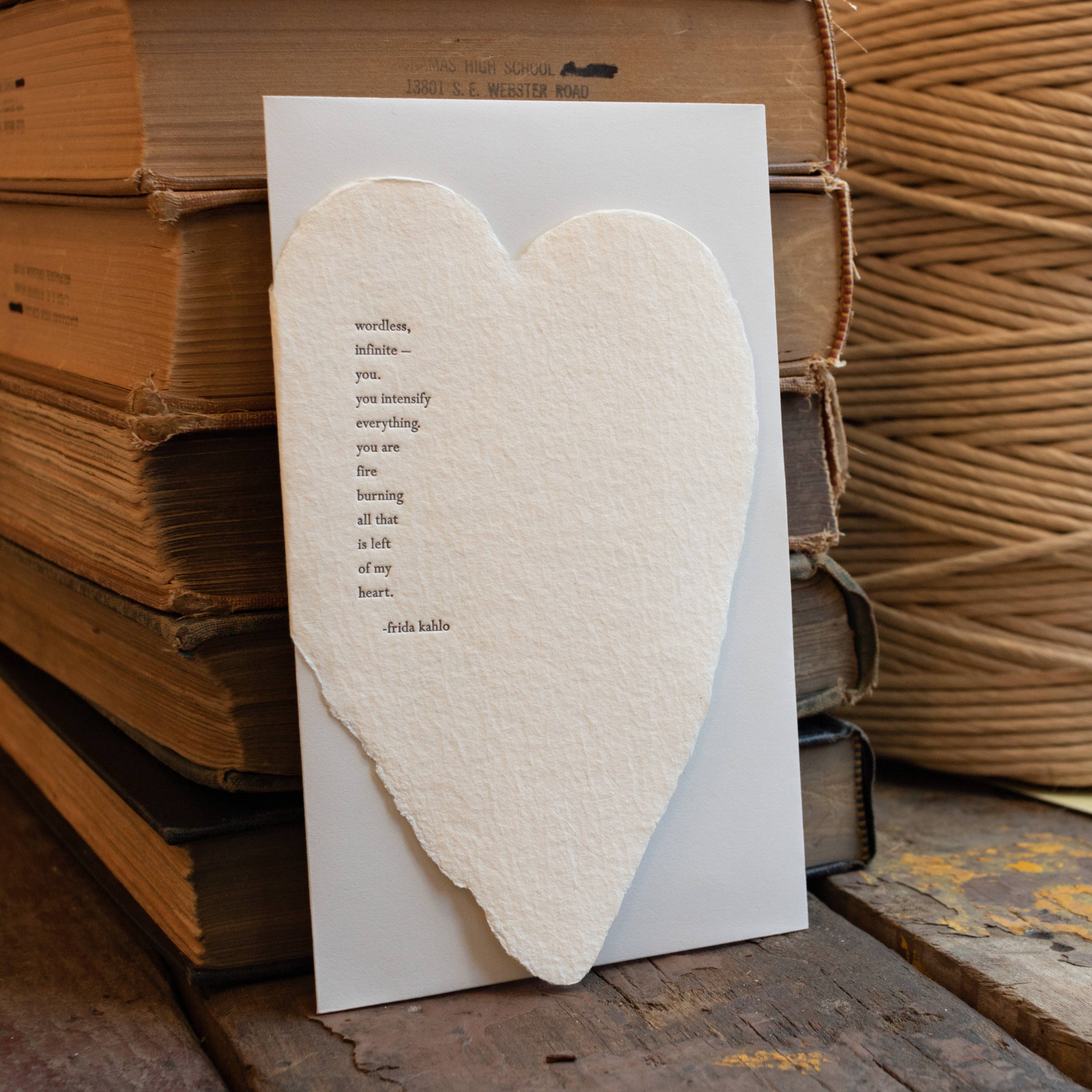 Kahlo Quote Heart & Love Card - Image 2