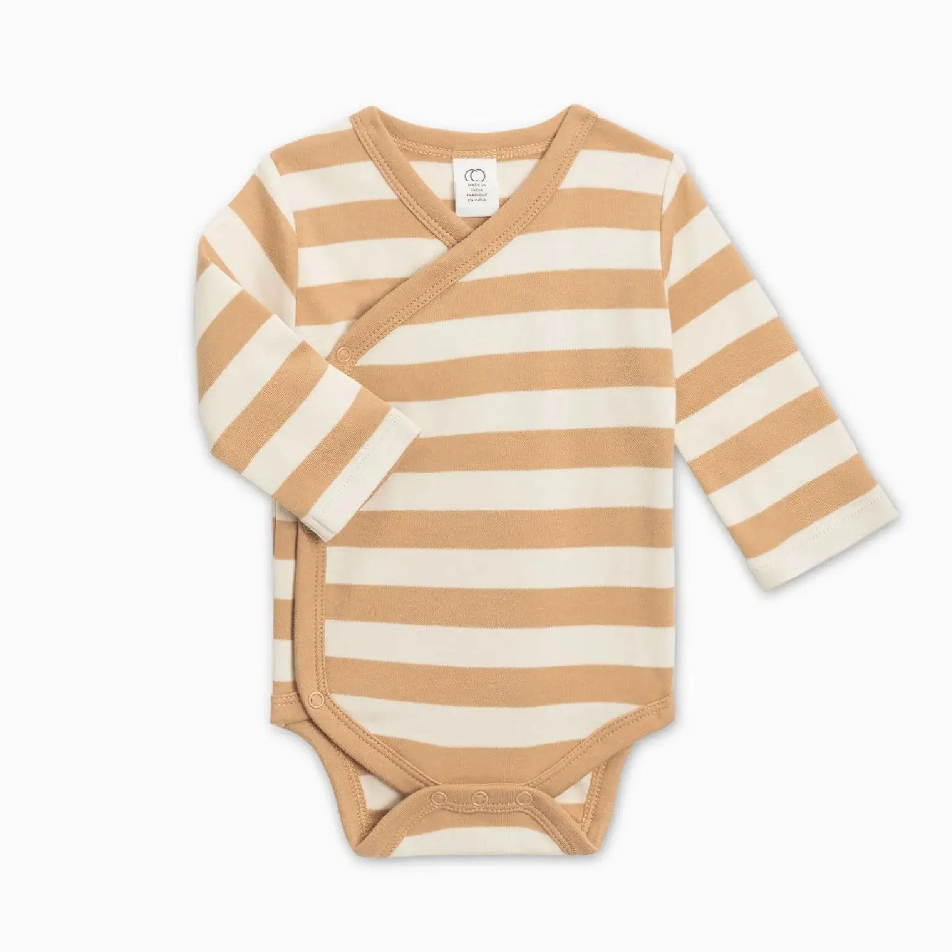 Kai Kimono Bodysuit: Tan Ely Stripe