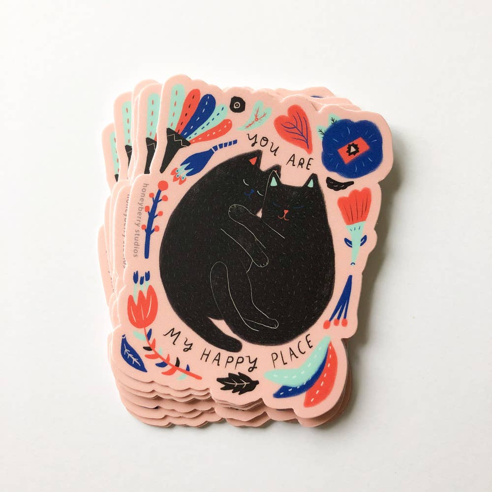 Kitty - My Happy Place Sticker - Image 2
