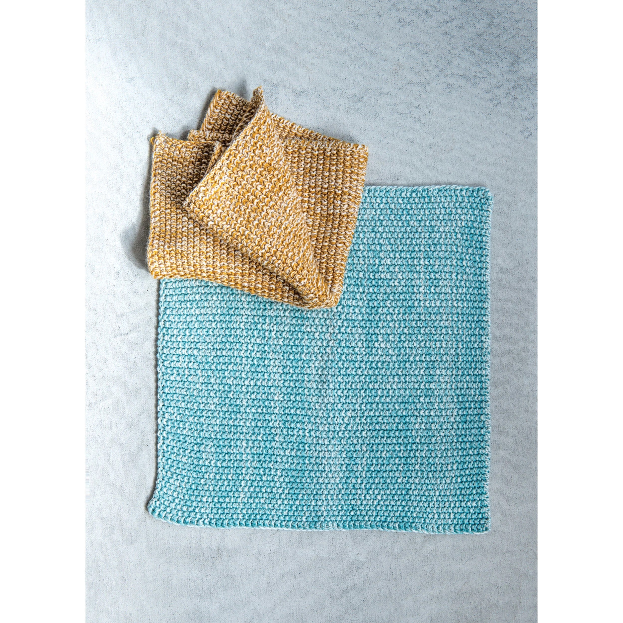 Knit Gold/Green Dish Cloths Set/2 - Image 3