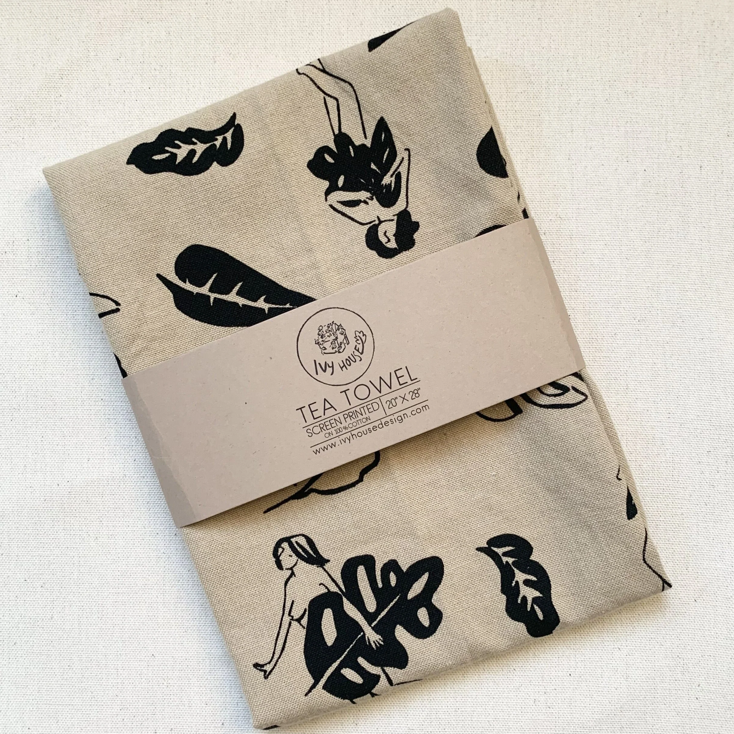 Ladies and Leaves Tea Towel