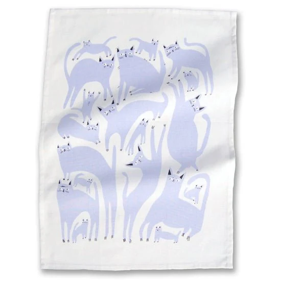 Lavender Cats Tea Towel - Image 2