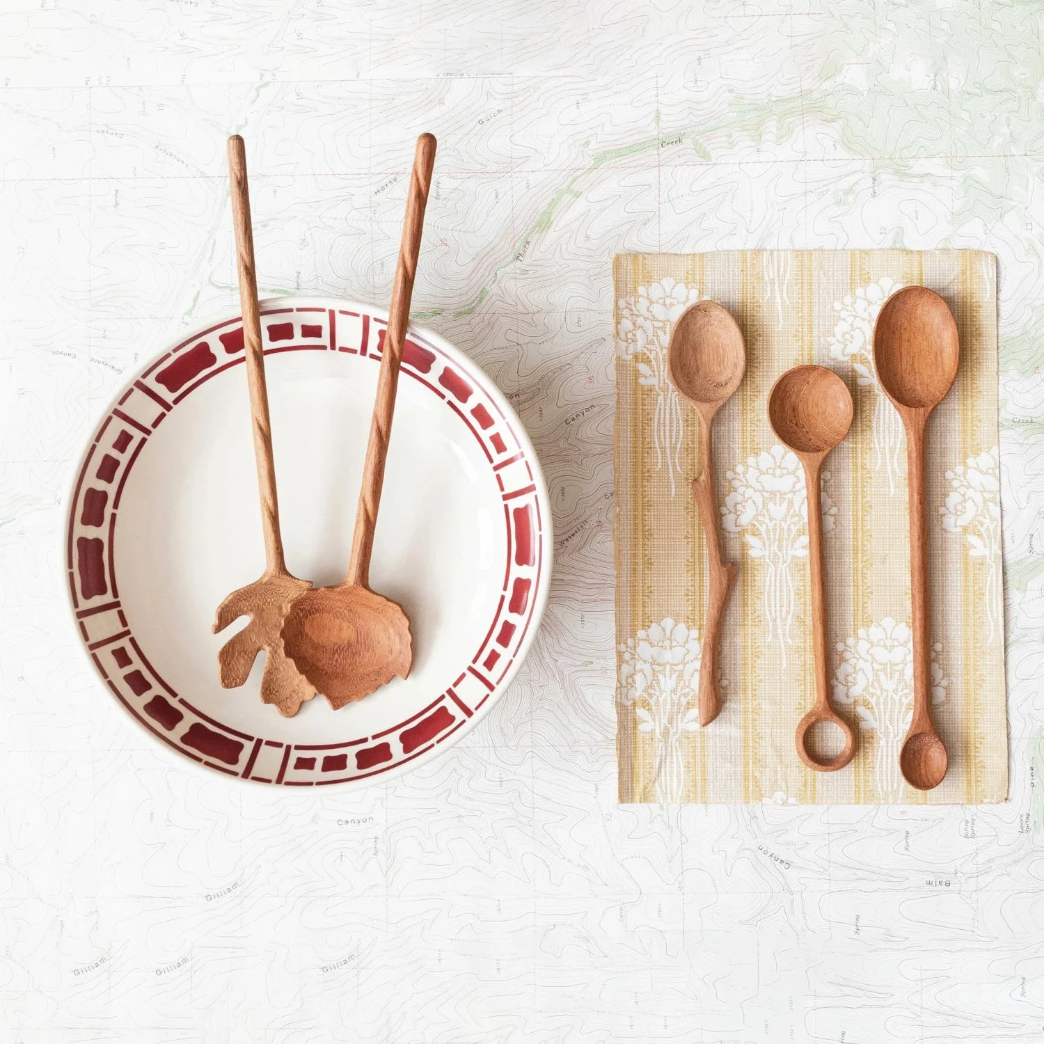 Leaf Shaped Salad Servers - Image 2