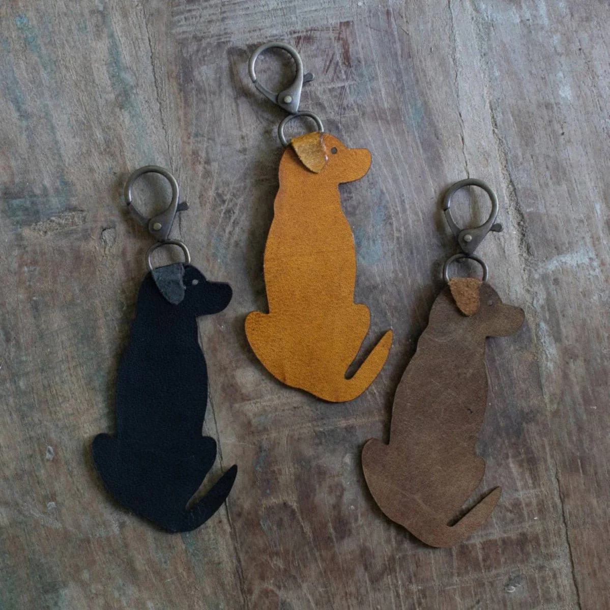 Leather Labrador Keychain - Image 2