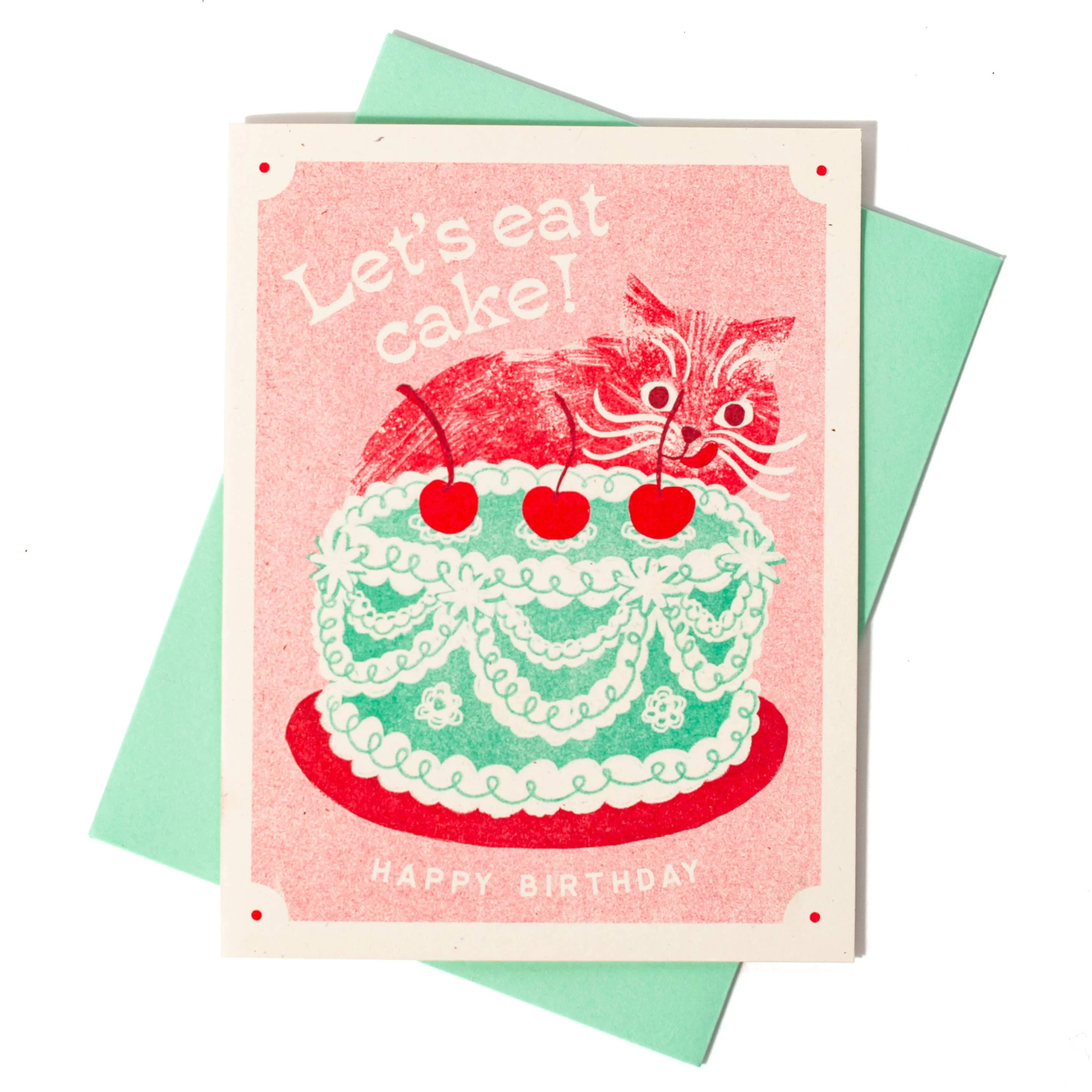Let's Eat Cake Cat Birthday Card - Image 4