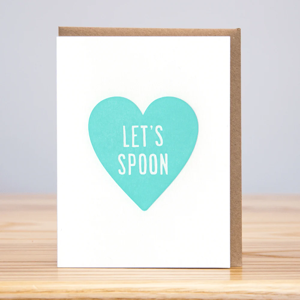 Let's Spoon Heart Card