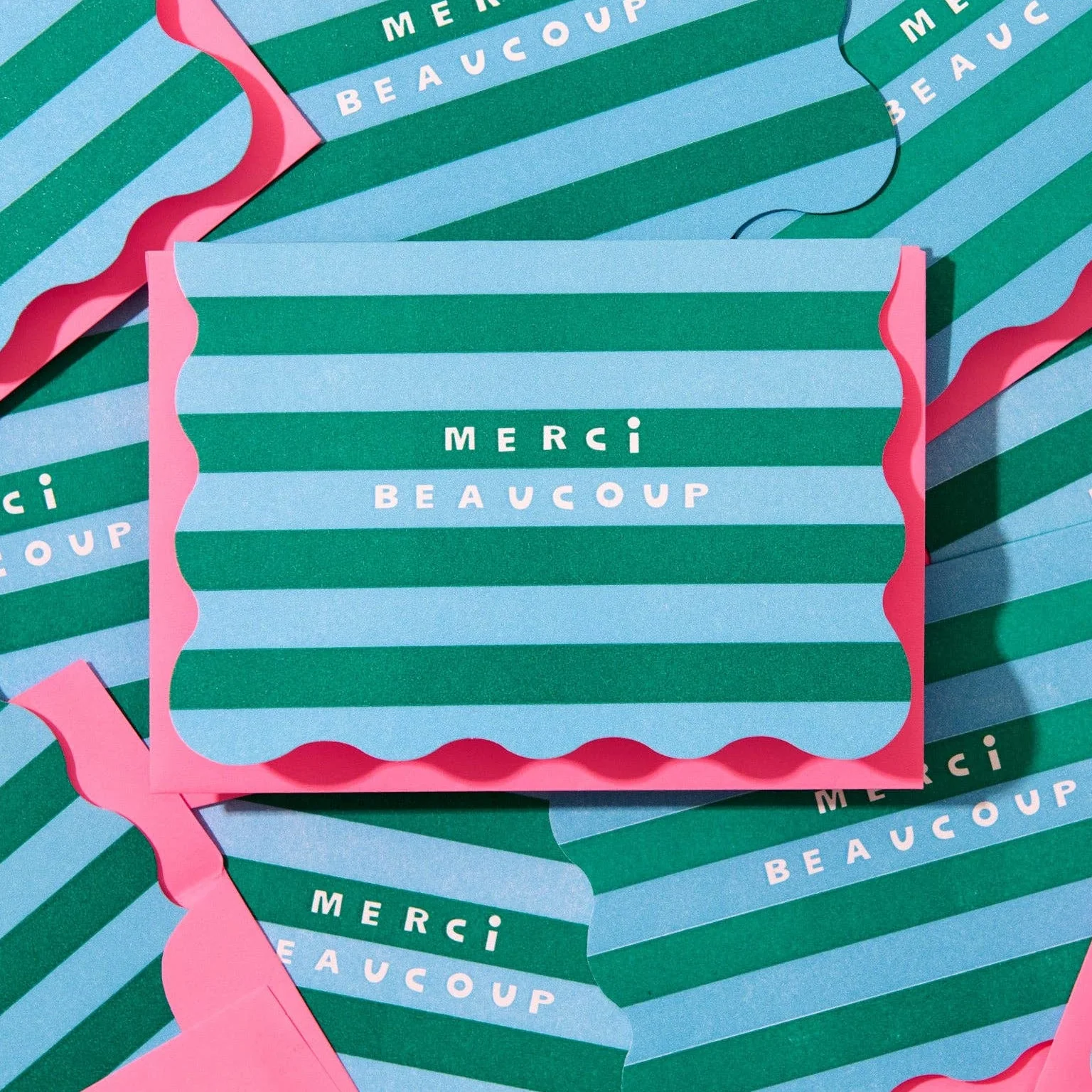 Merci Stripe Thank You Card Set - Image 2