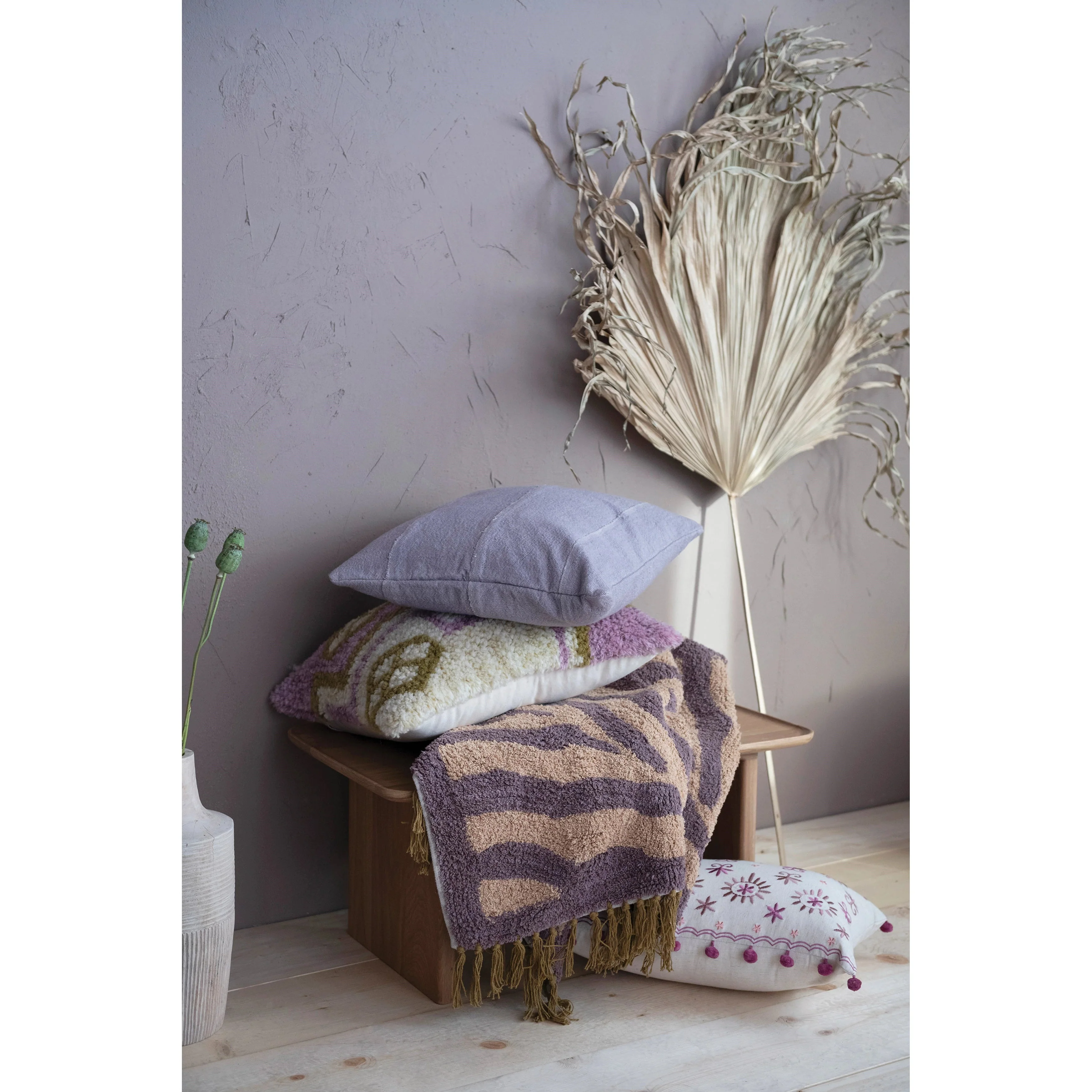 Lilac Tufted Pillow - Image 2