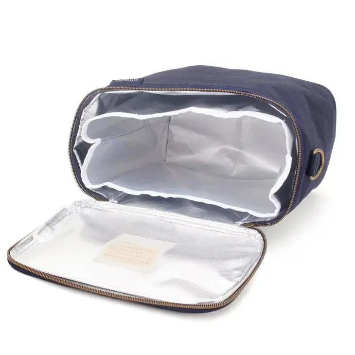Linen Navy Lunch Poche - Image 3