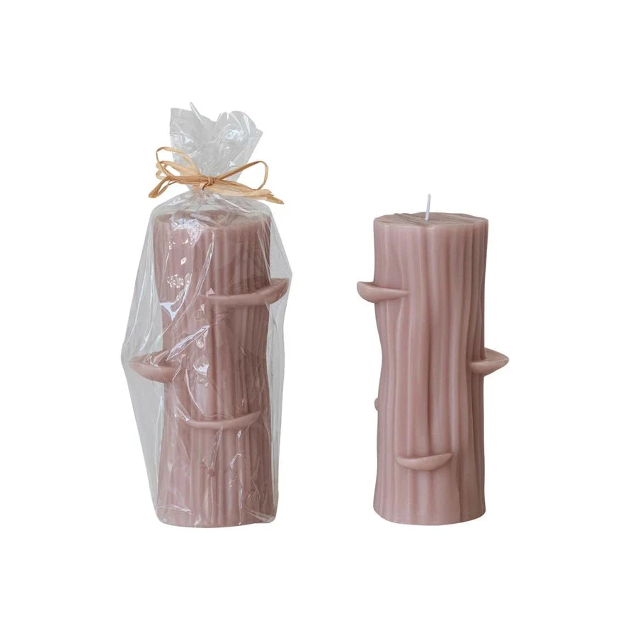 Log Shaped Candle with Mushrooms - Image 2