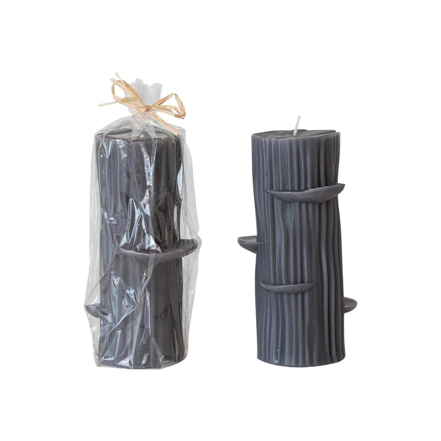Log Shaped Candle with Mushrooms - Image 4