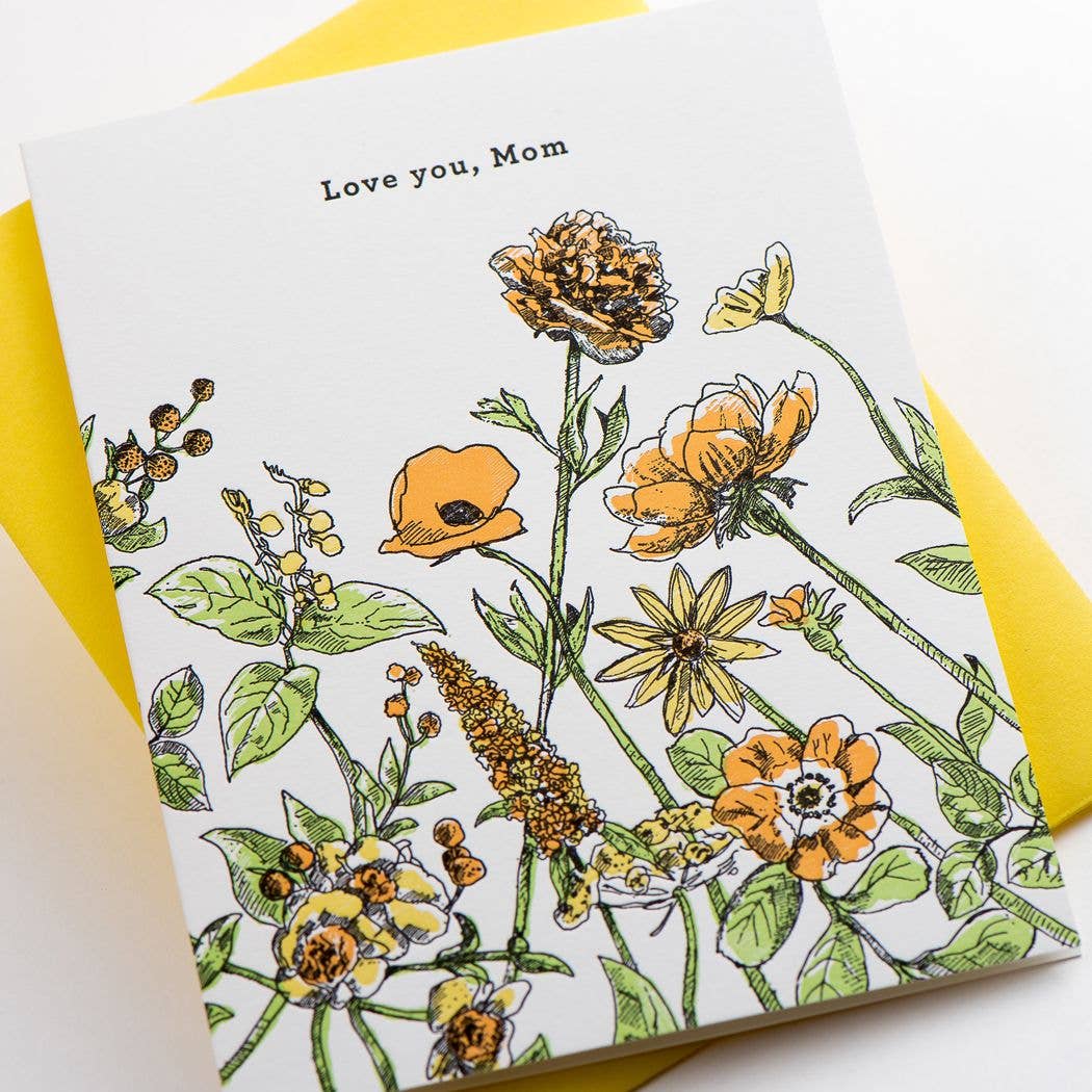 Love You Mom Floral Card - Image 2