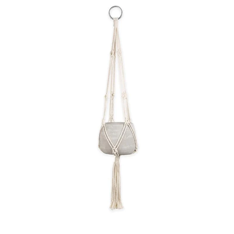 Macrame & Cement Hanging Planter - Image 2