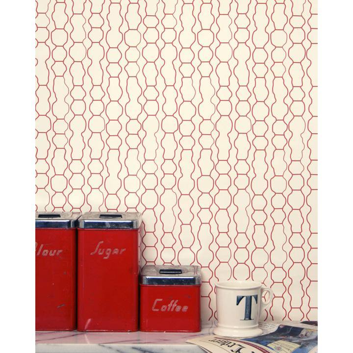 Madison Wallpaper, Cranberry & Vodka - Image 2