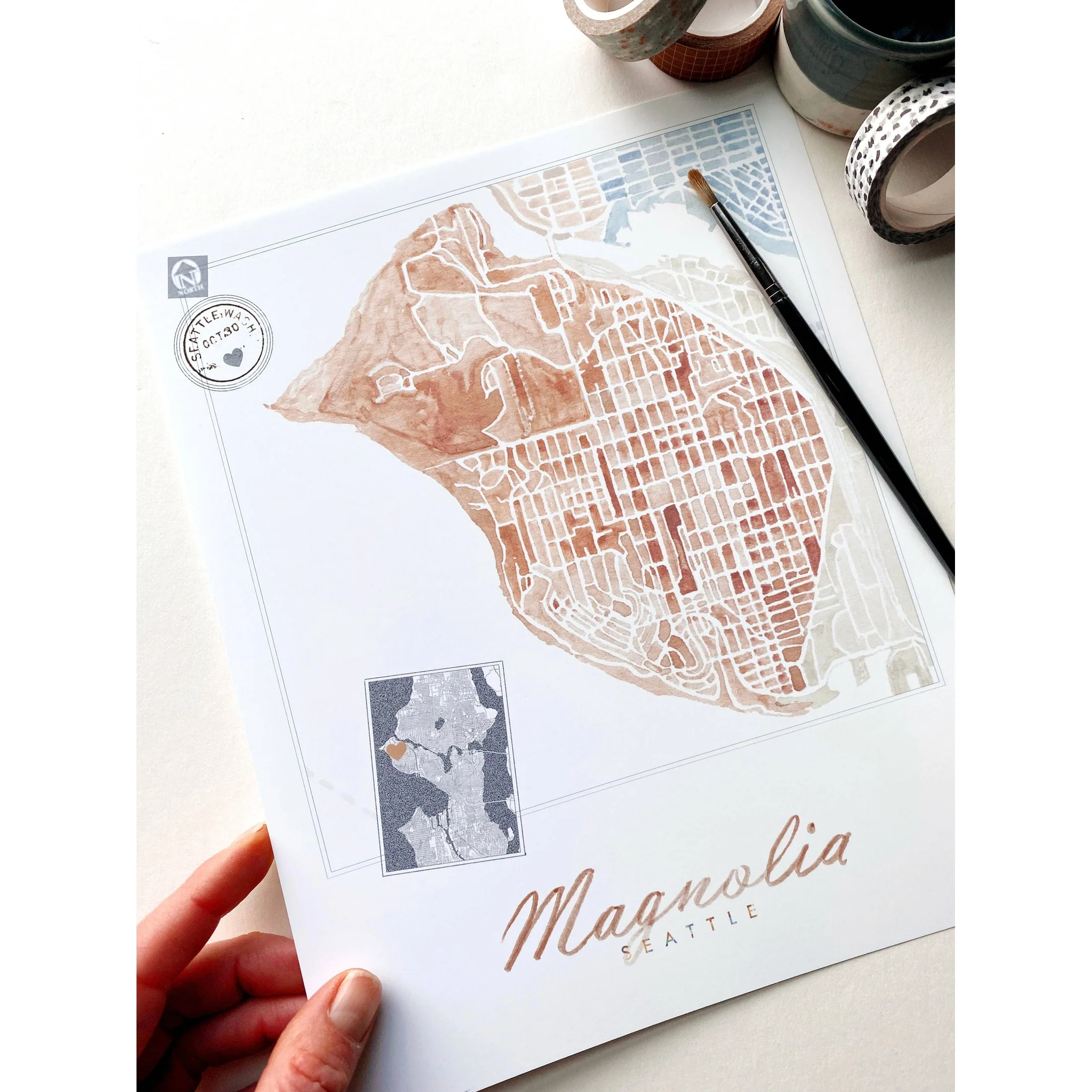 Magnolia Neighborhood Map Print - Image 2