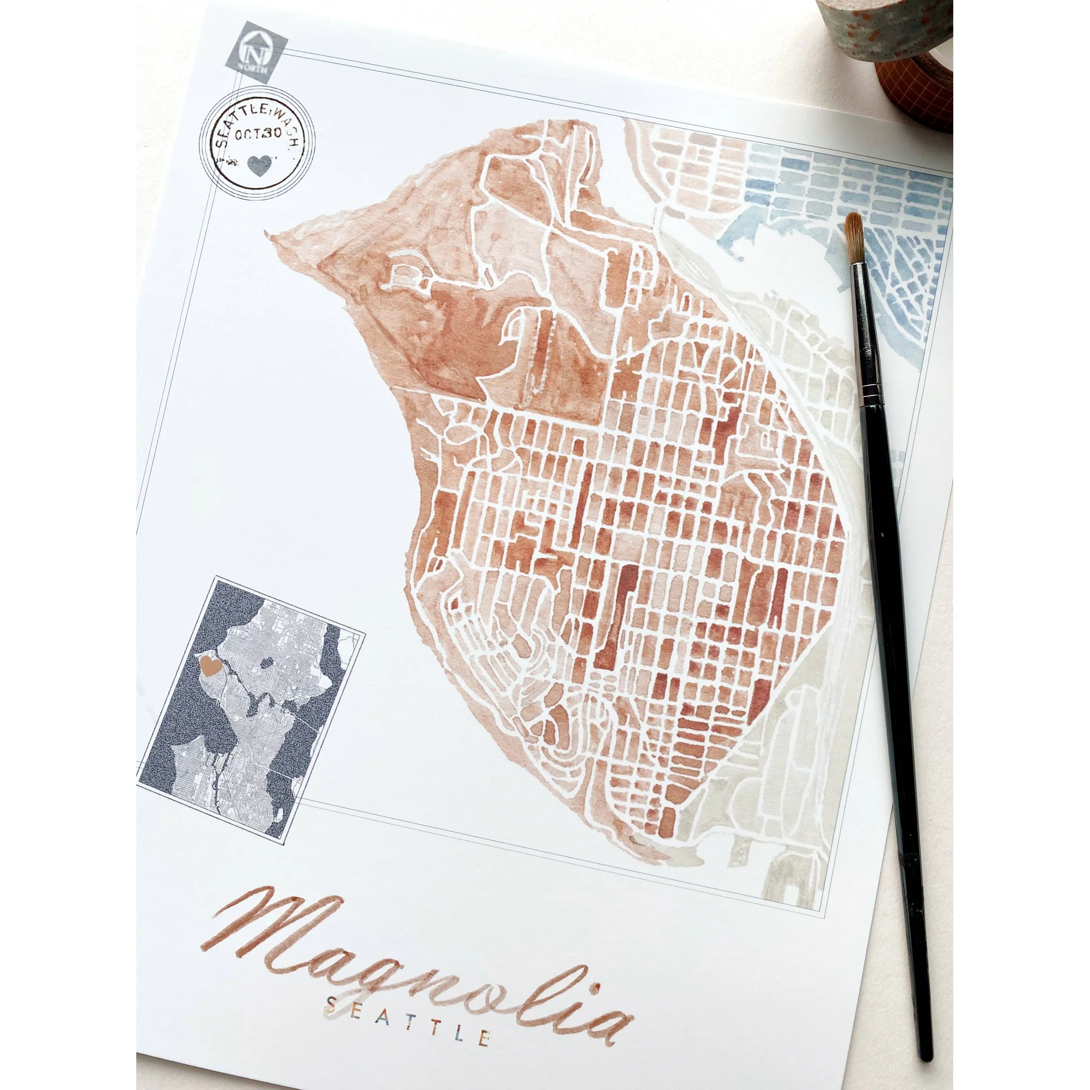 Magnolia Neighborhood Map Print - Image 4