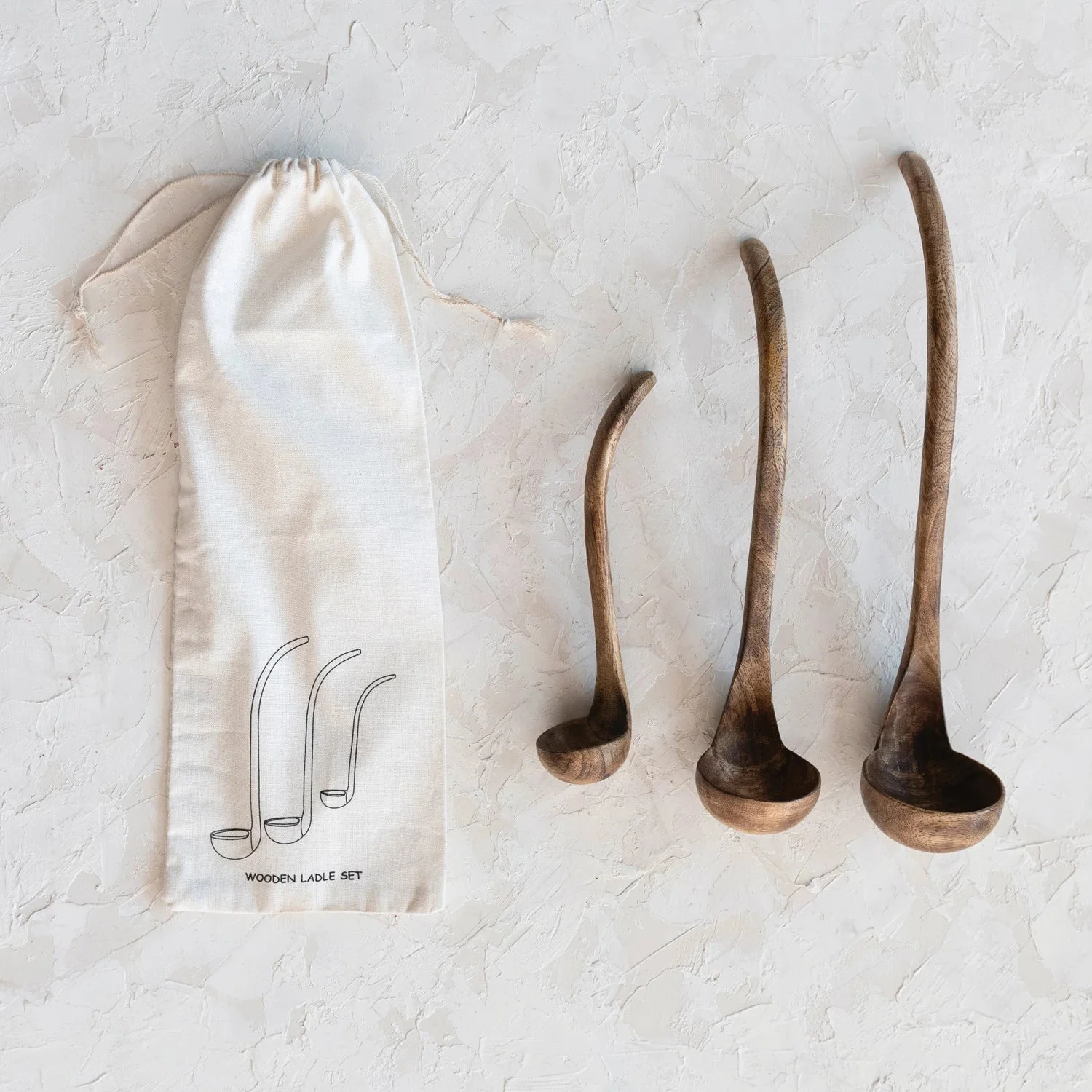 Mango Wood Ladles, Set/3 - Image 4