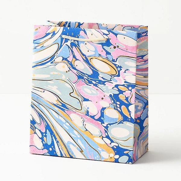 Pink & Blue Marble Gift Bag - Image 2