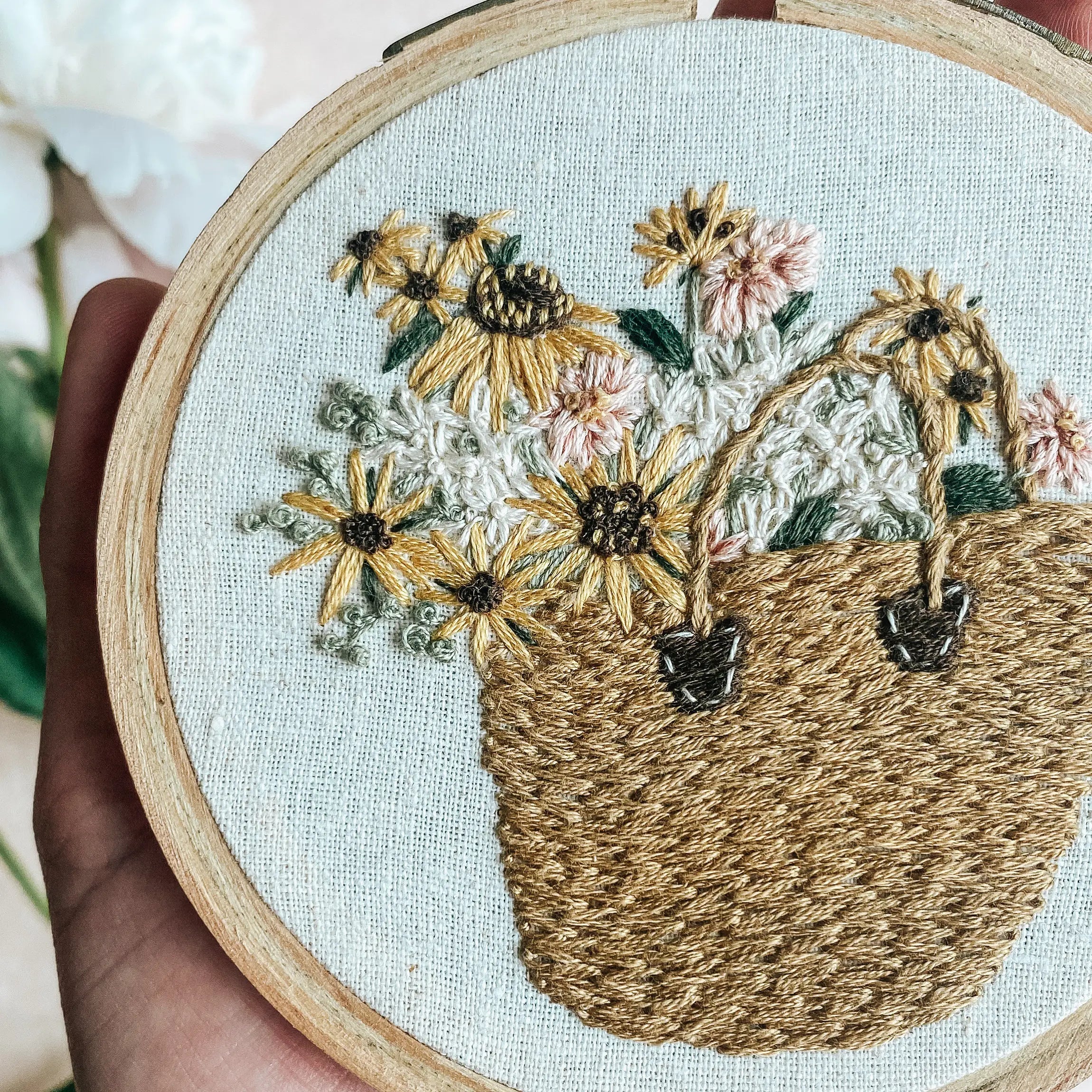 Market Flowers Embroidery Kit - Image 2