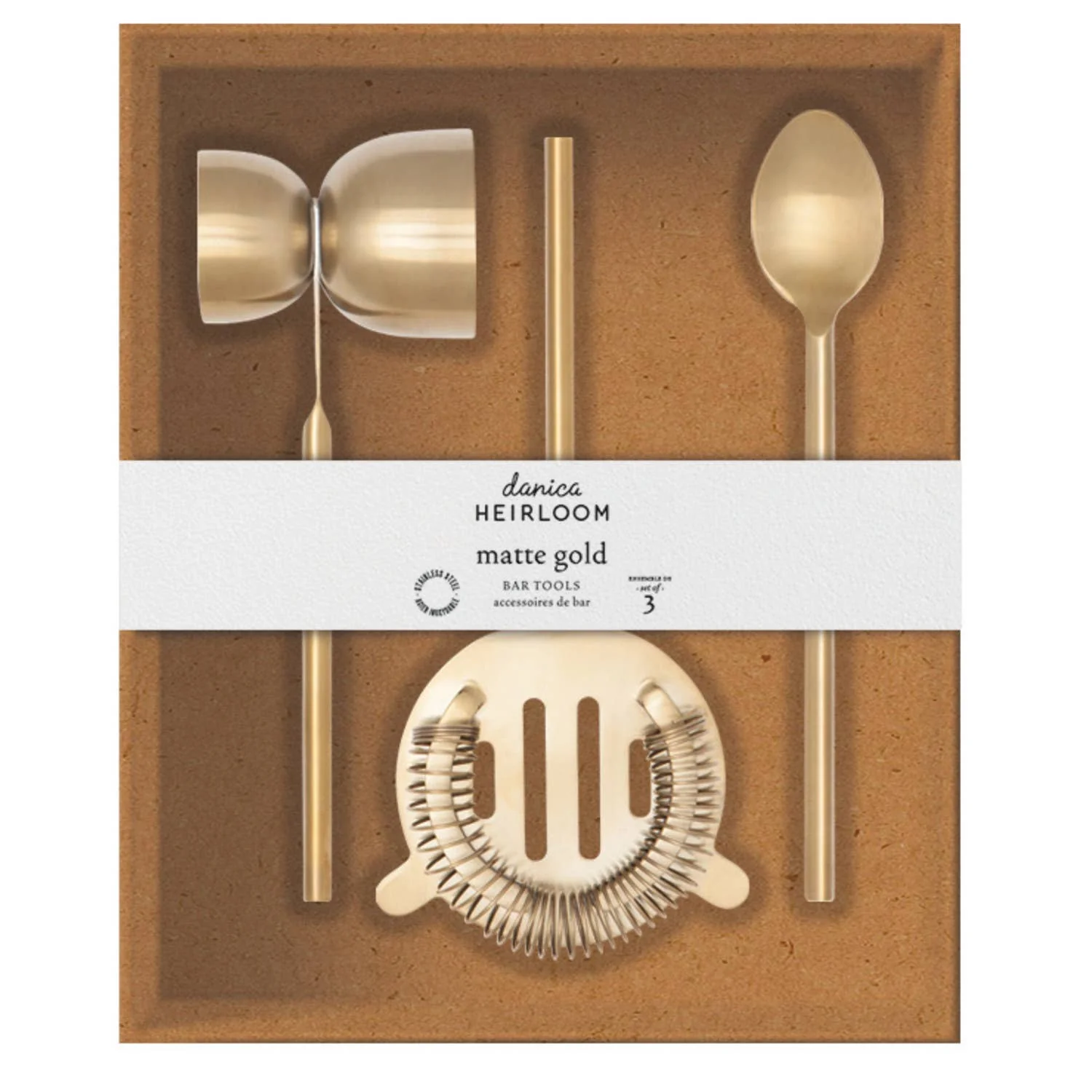 Matte Gold Bar Tools, Set/3 - Image 4