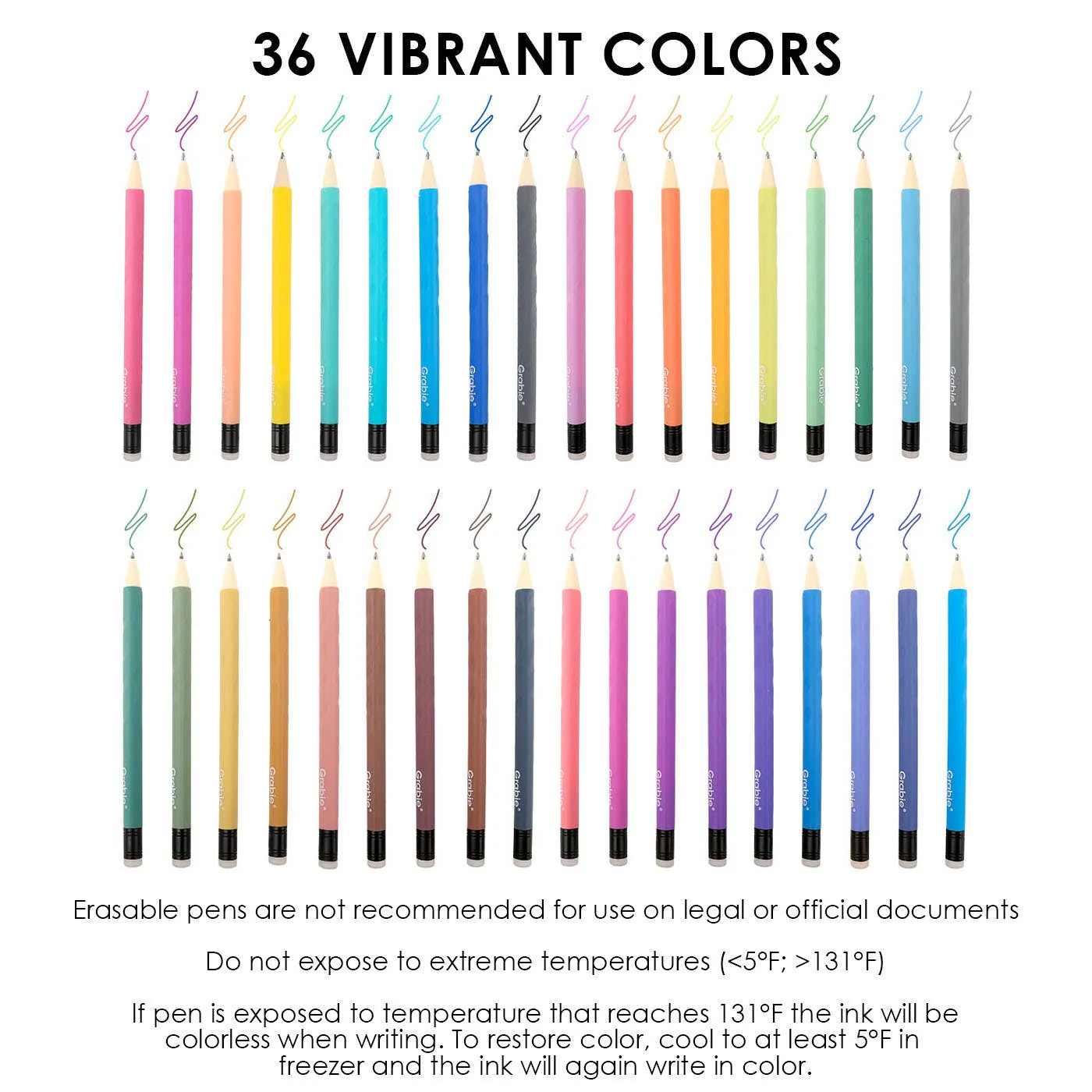 Medium Point Erasable Gel Pen Set: Set of 36 - Image 7
