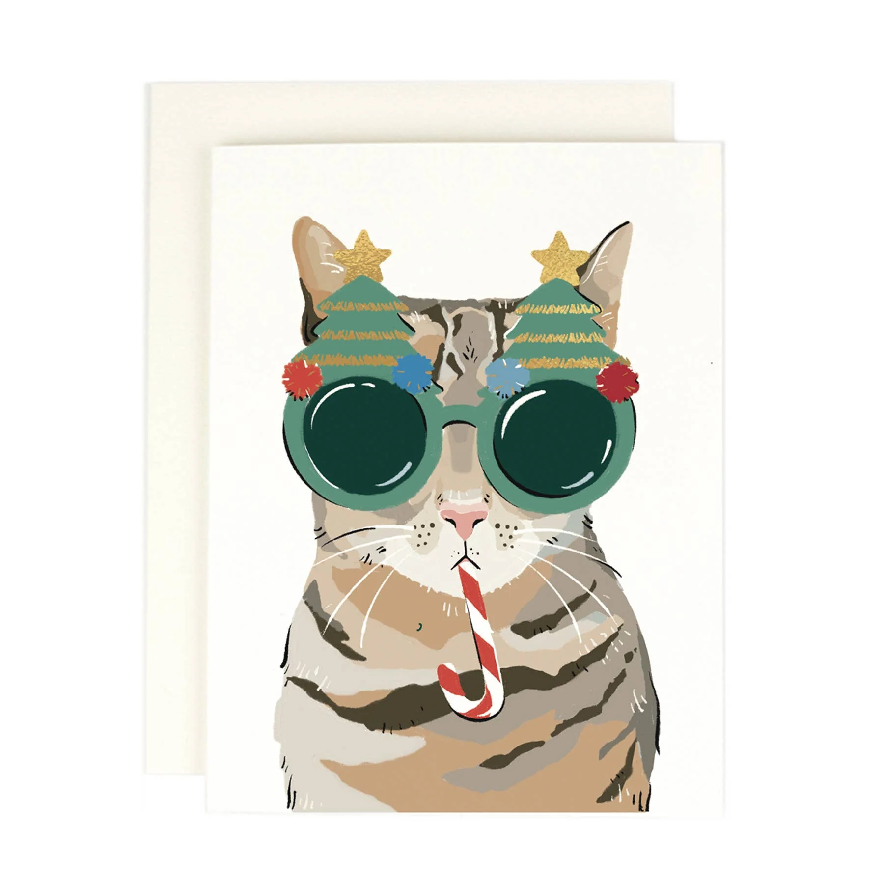 Merry Cat Holiday Card