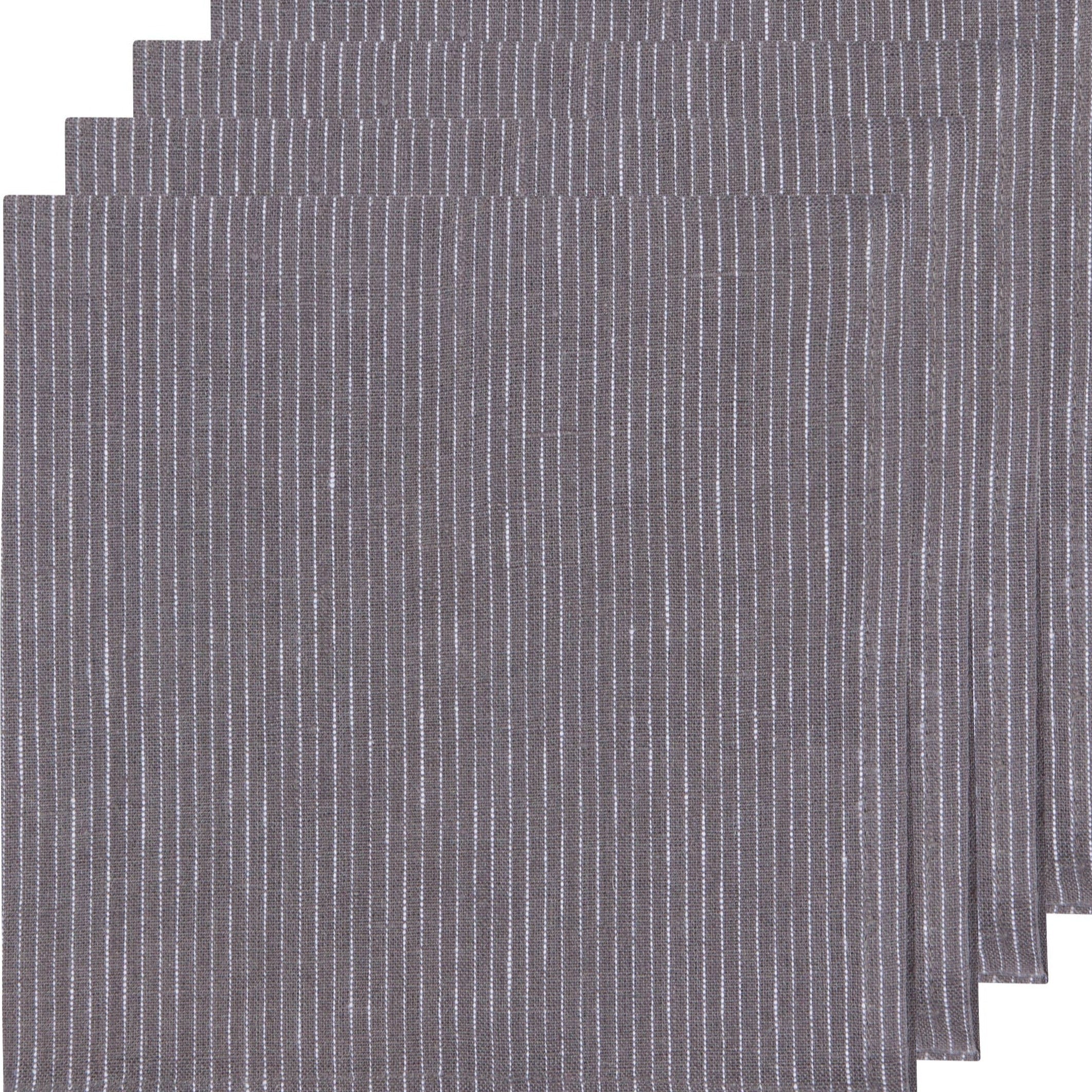 Pinstripe Linen Napkins, Set of 4 - Image 3