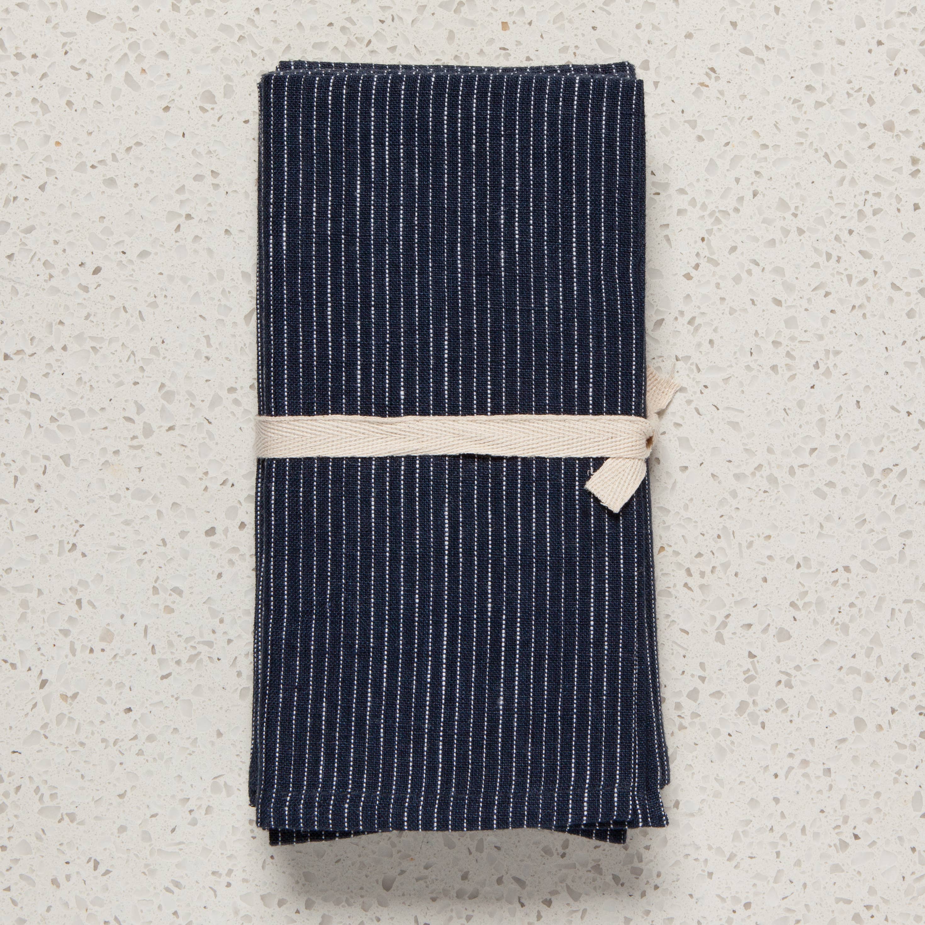Pinstripe Linen Napkins, Set of 4 - Image 4