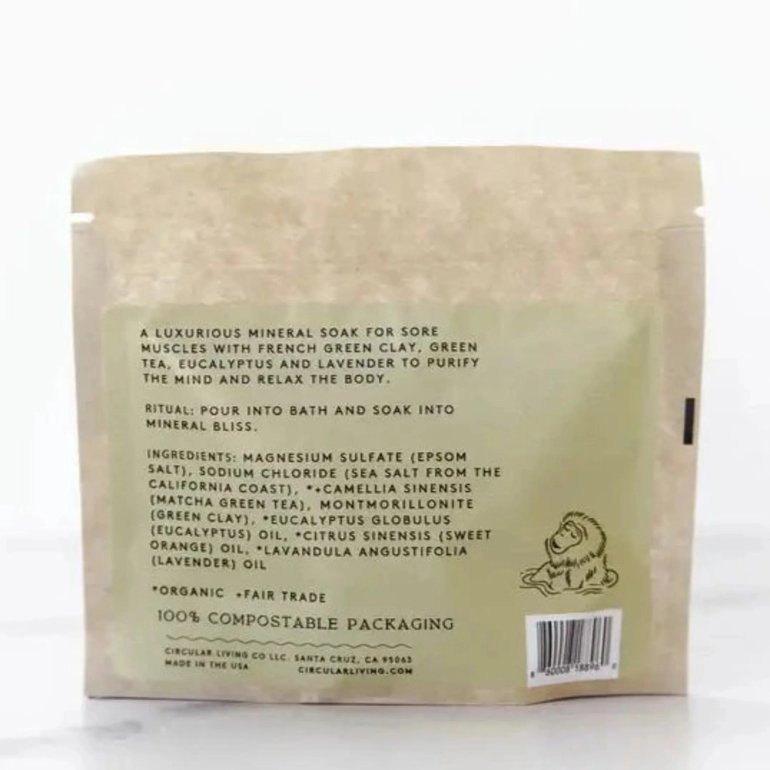 Mineral Bath Soak Sachet: Green Tea & Eucalyptus - Image 2