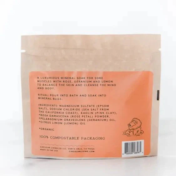 Mineral Bath Soak Sachet: Rose Petal & Geranium - Image 2