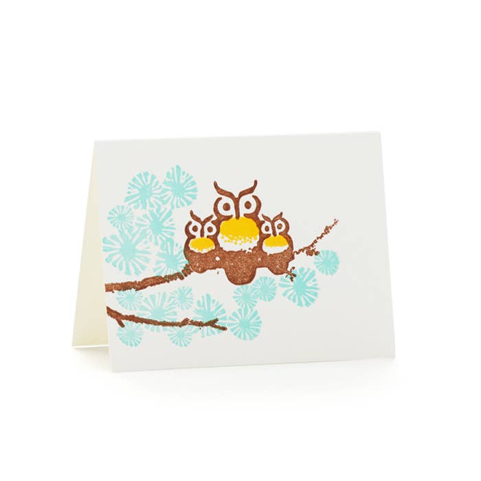 Mini Card - Tree Owls