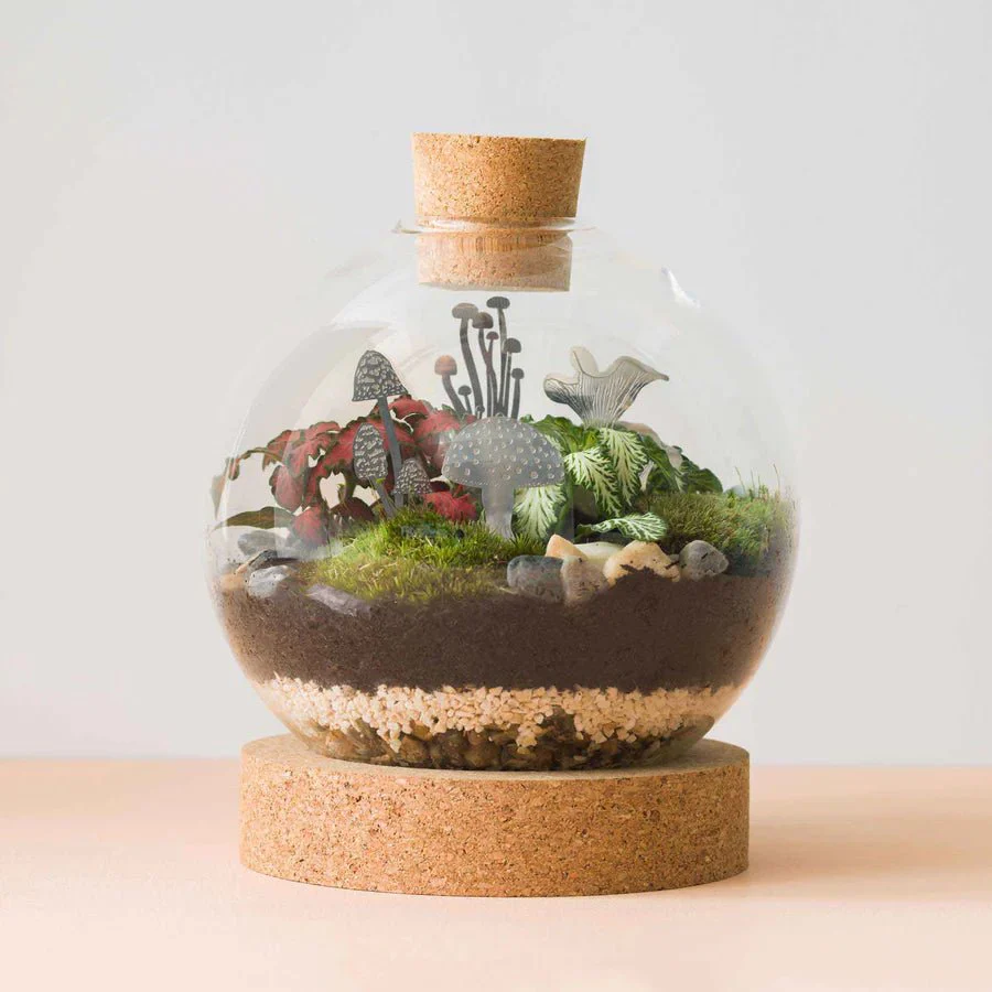 Mini Mushroom Terrarium Decor: Steel - Image 3