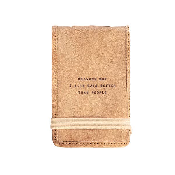 Reasons I Like Cats Leather Journal