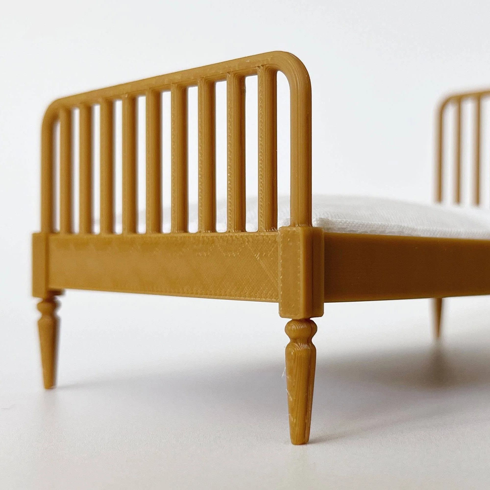 Miniature Dollhouse Twin Bed - Image 2