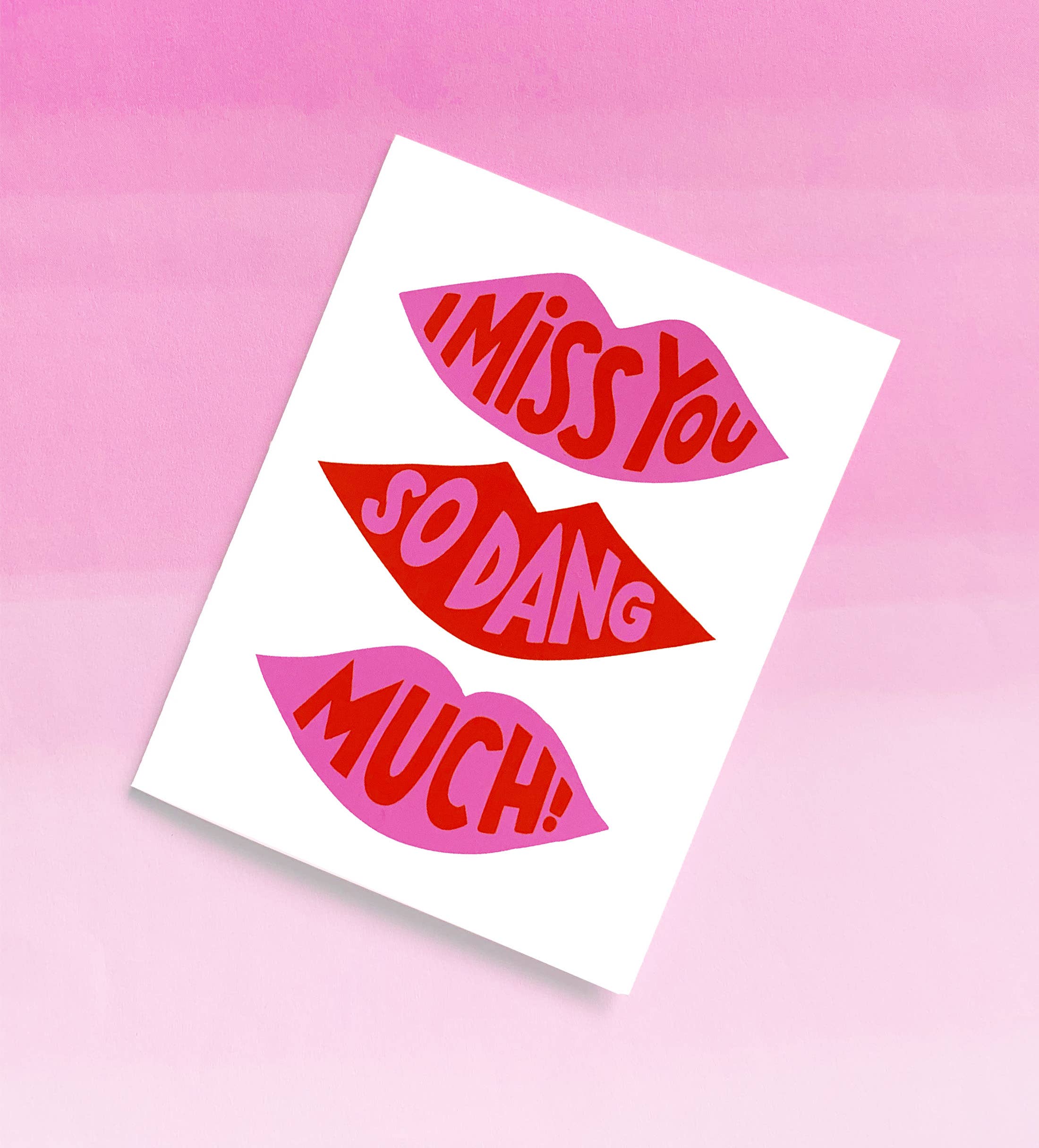 Miss You Lips Love Card - Image 2