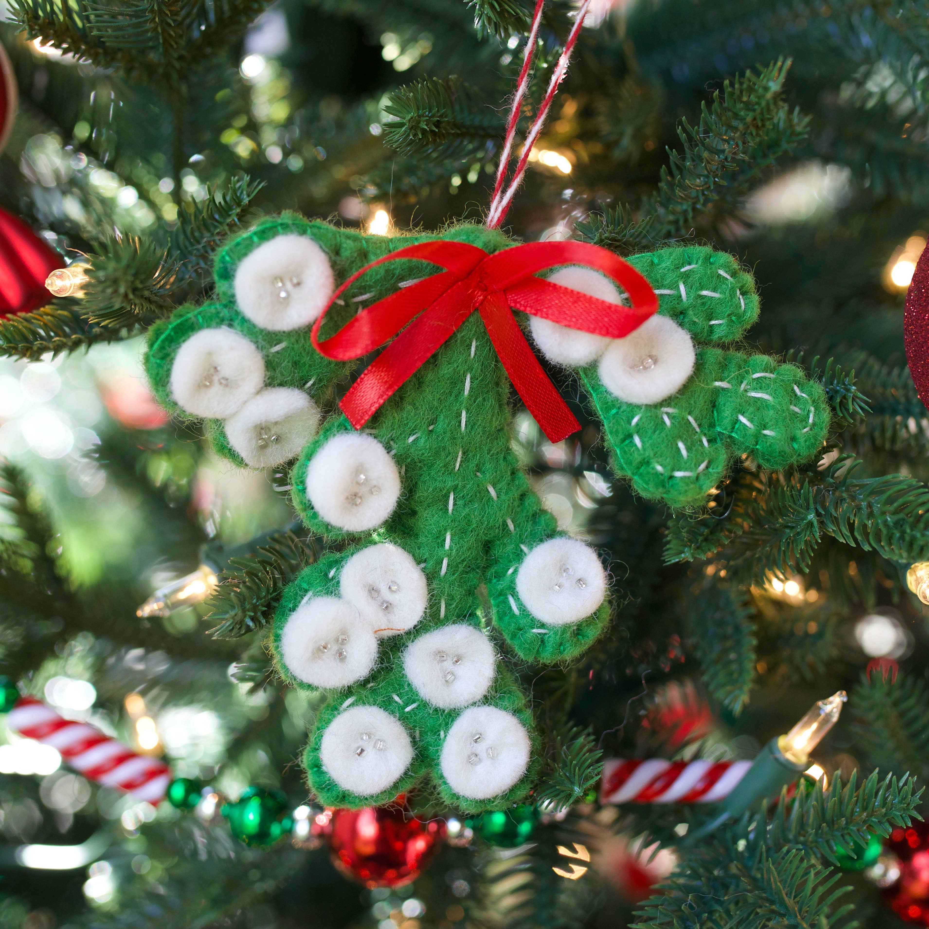 Mistletoe Felt Wool Ornament - Image 3