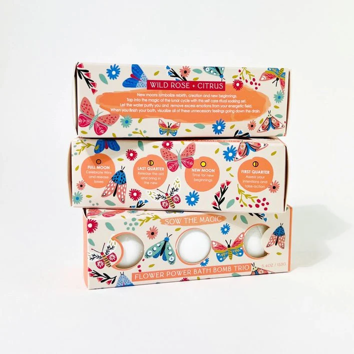 Moon Phase Flower Power Bath Bomb Trio - Image 2