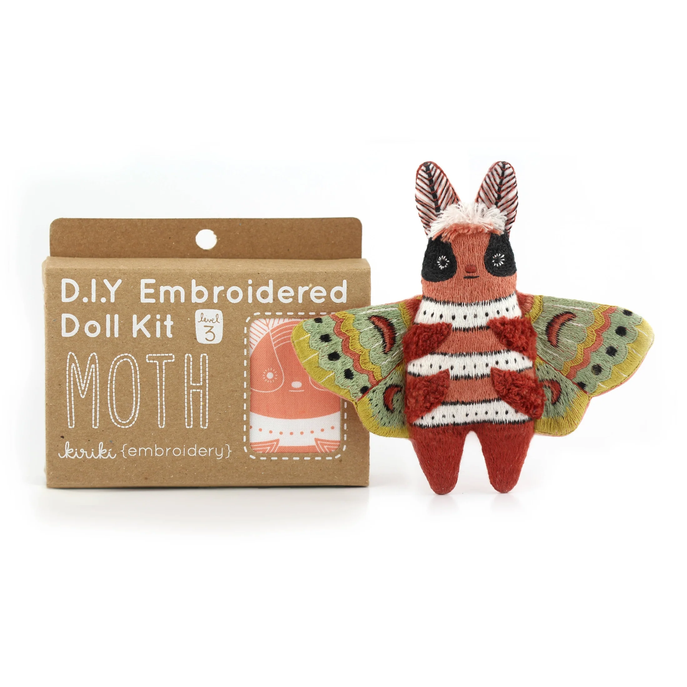 Stuffed Moth Embroidery Kit