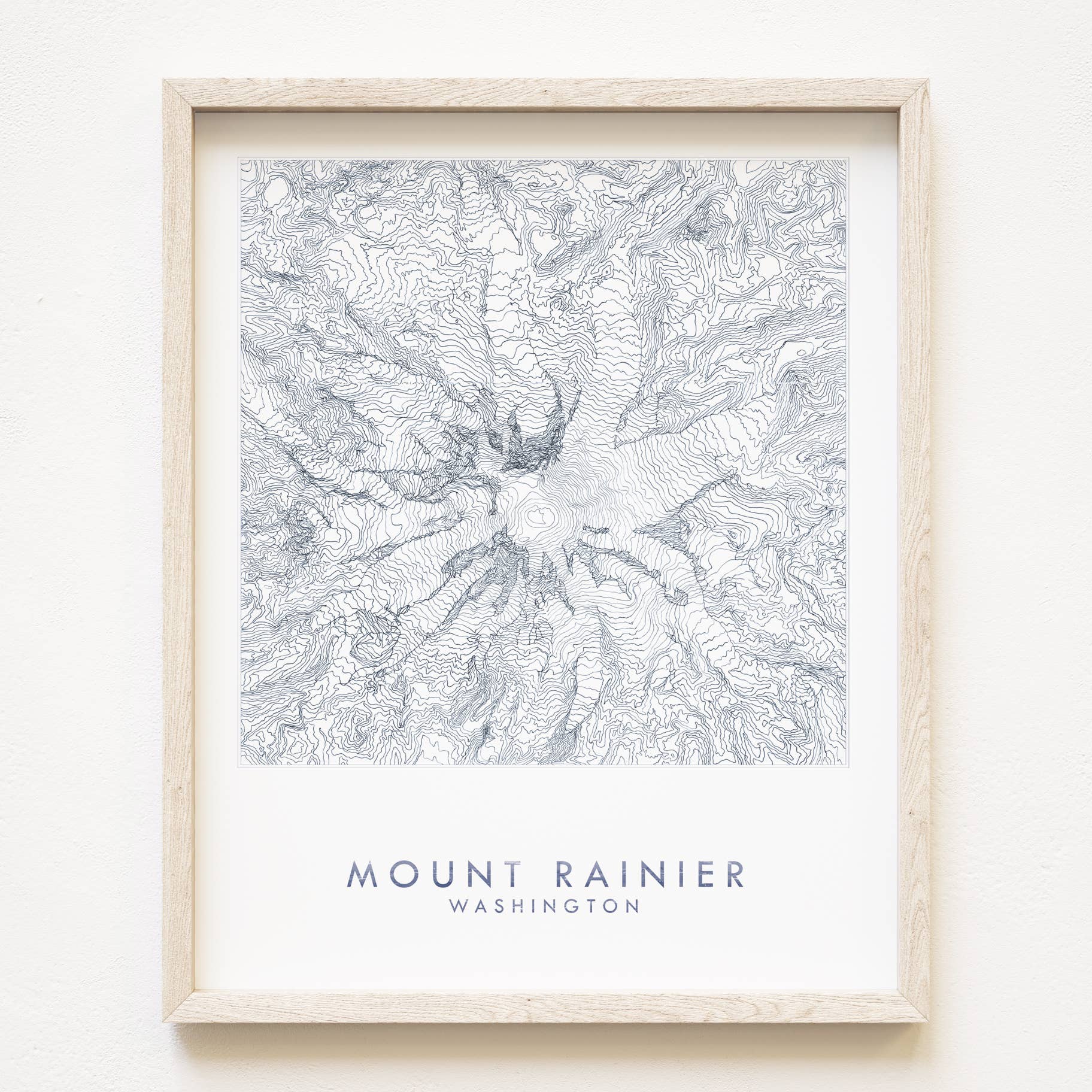 Mount Rainier Topo Lines Map Print - Image 10